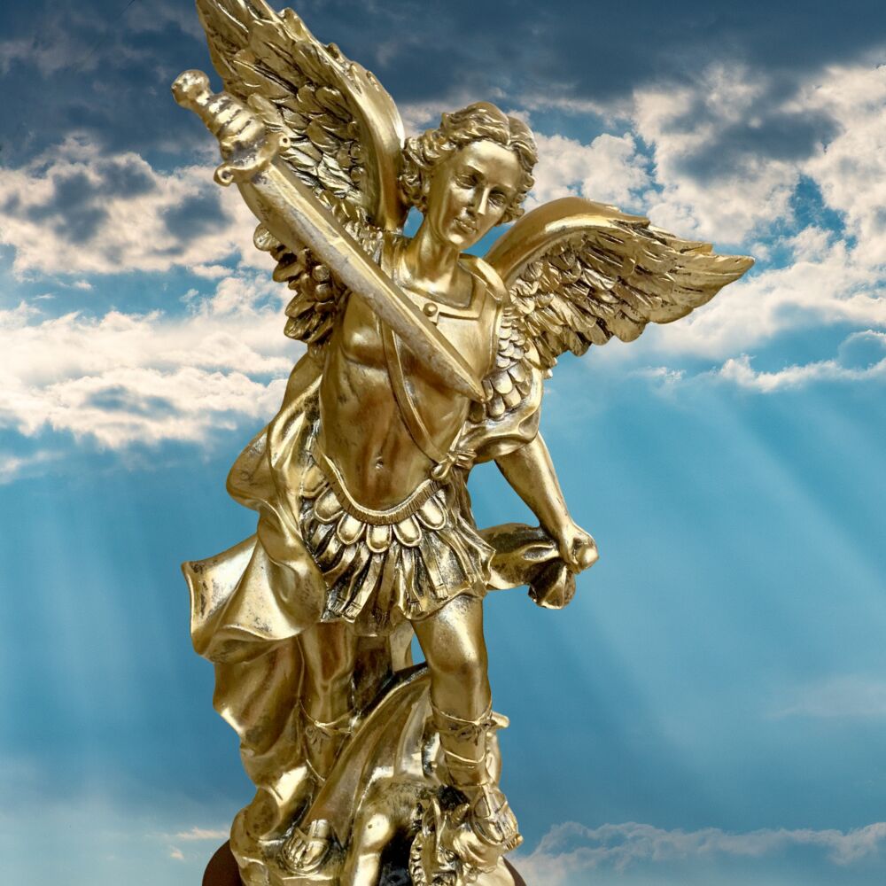 St. Michael gold statue