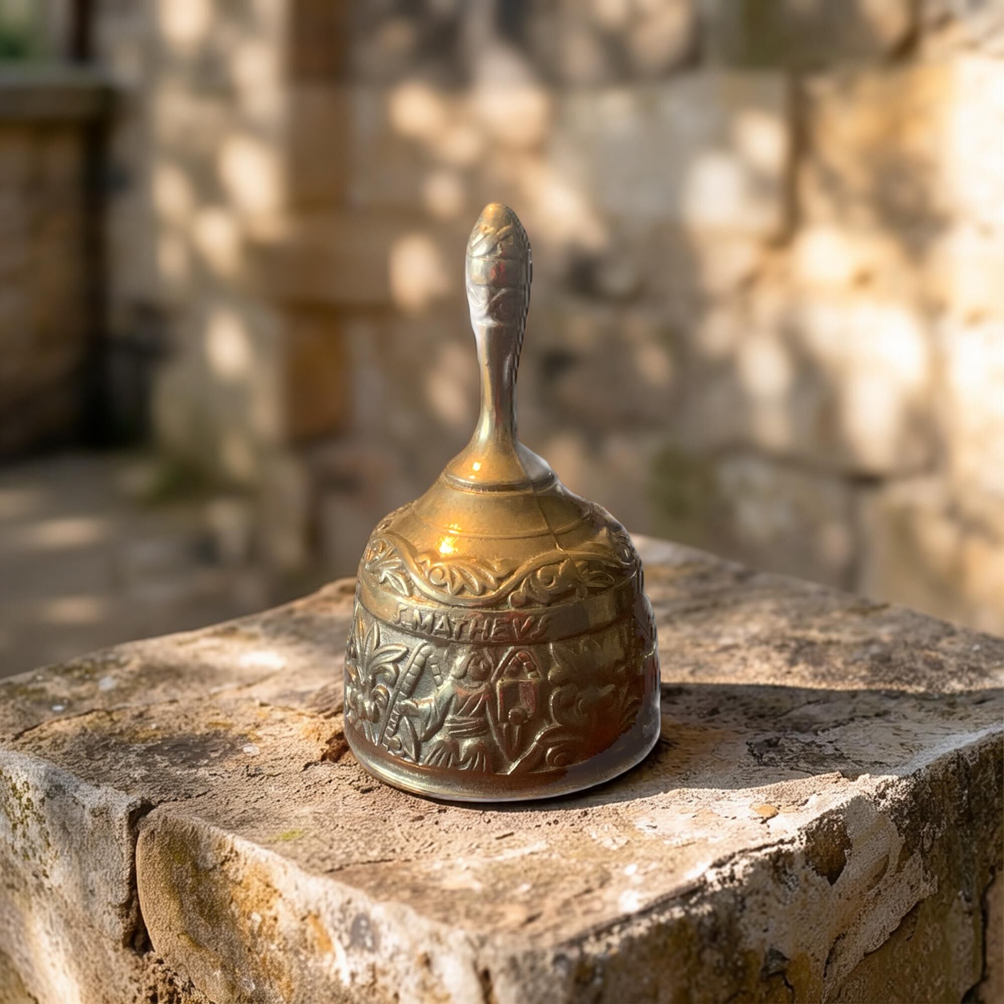 Brass Bell with Four Evangelists