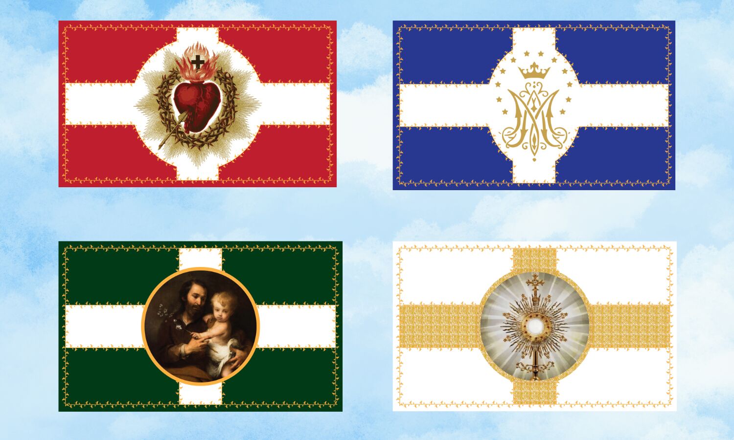 All Cathlic flags